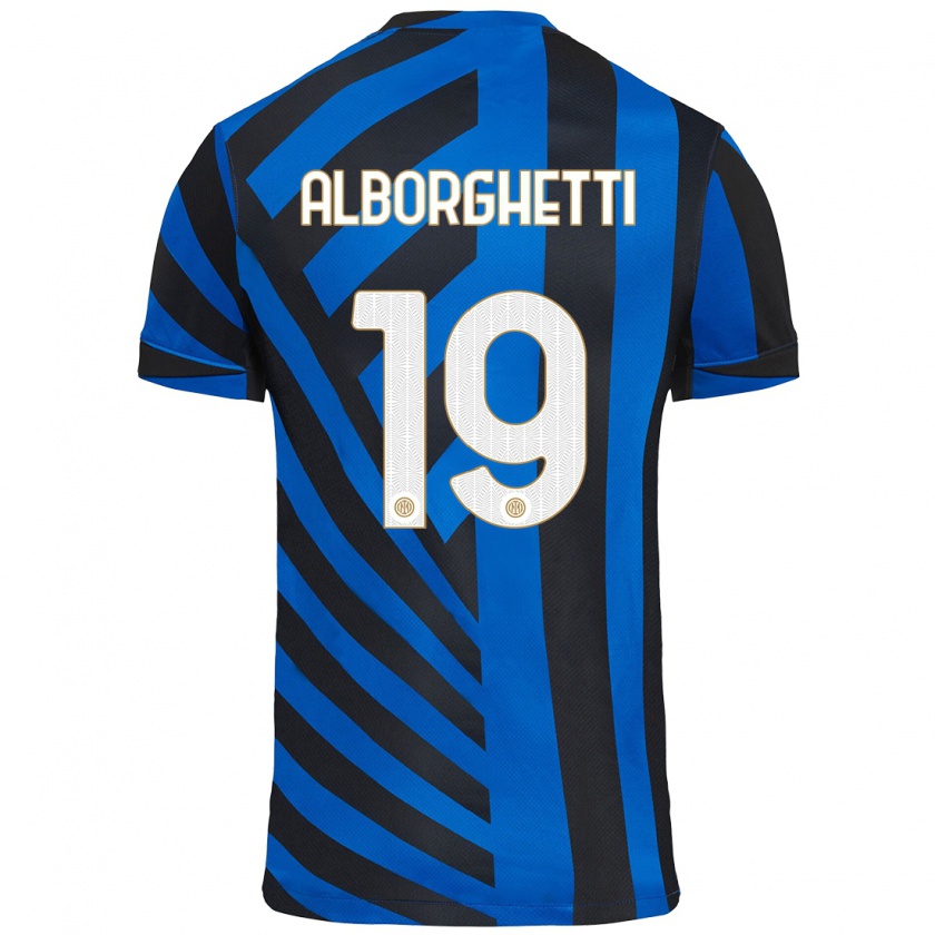 Kandiny Hombre Camiseta Lisa Alborghetti #19 Azul Negro 1ª Equipación 2024/25 La Camisa Chile