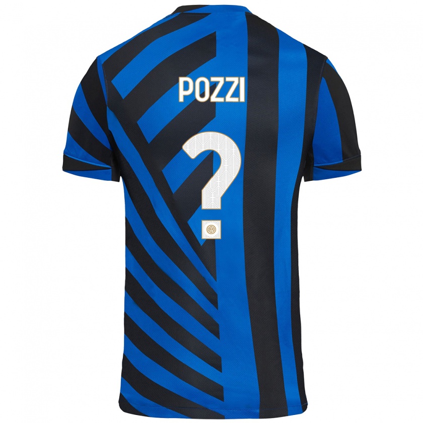 Kandiny Hombre Camiseta Andrea Pozzi #0 Azul Negro 1ª Equipación 2024/25 La Camisa Chile