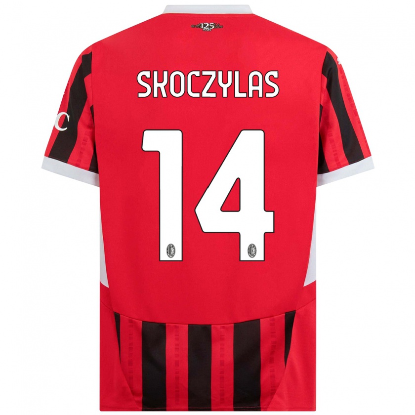 Kandiny Hombre Camiseta Mateusz Skoczylas #14 Rojo Negro 1ª Equipación 2024/25 La Camisa Chile