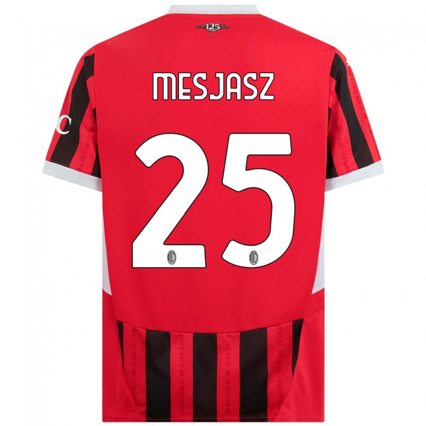 Kandiny Hombre Camiseta Małgorzata Mesjasz #25 Rojo Negro 1ª Equipación 2024/25 La Camisa Chile