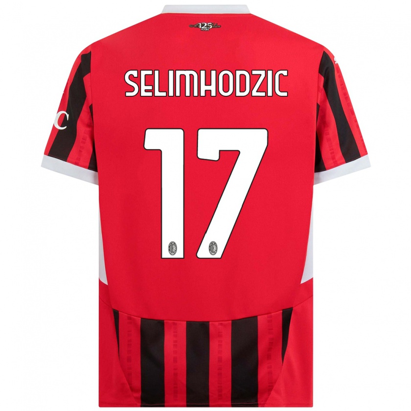 Kandiny Hombre Camiseta Noa Selimhodzic #17 Rojo Negro 1ª Equipación 2024/25 La Camisa Chile