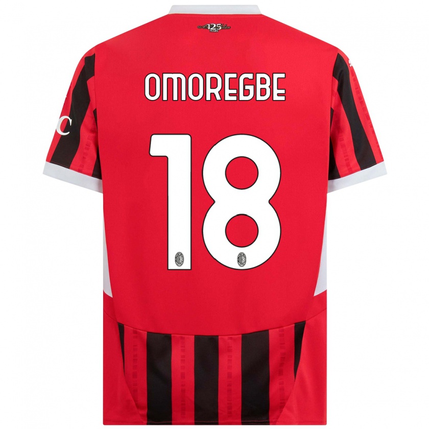 Kandiny Hombre Camiseta Bob Murphy Omoregbe #18 Rojo Negro 1ª Equipación 2024/25 La Camisa Chile