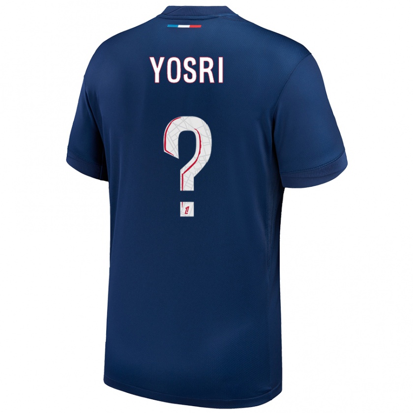 Kandiny Hombre Camiseta Bouzid Yosri #0 Azul Marino Blanco 1ª Equipación 2024/25 La Camisa Chile