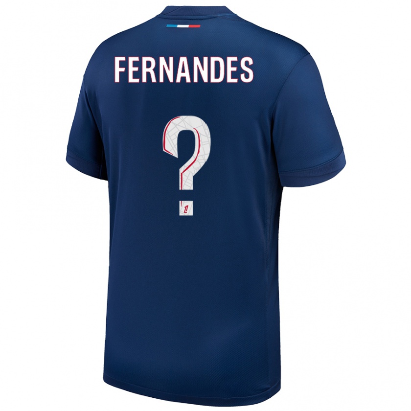 Kandiny Hombre Camiseta Rafaël Fernandes #0 Azul Marino Blanco 1ª Equipación 2024/25 La Camisa Chile