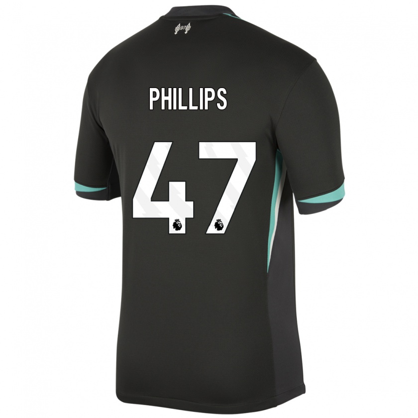 Kandiny Hombre Camiseta Nathaniel Phillips #47 Negro Antracita Blanco 2ª Equipación 2024/25 La Camisa Chile