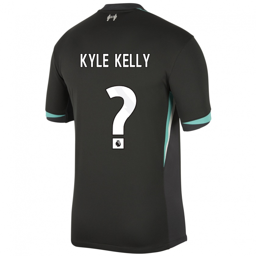 Kandiny Hombre Camiseta Kyle Kelly #0 Negro Antracita Blanco 2ª Equipación 2024/25 La Camisa Chile