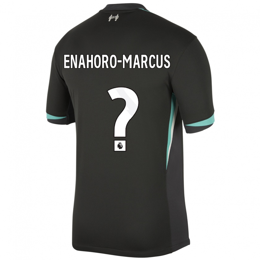 Kandiny Hombre Camiseta Louis Enahoro-Marcus #0 Negro Antracita Blanco 2ª Equipación 2024/25 La Camisa Chile