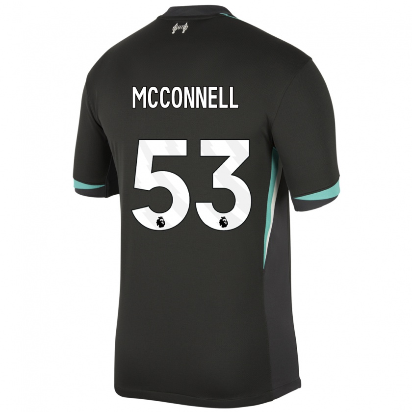 Kandiny Hombre Camiseta James Mcconnell #53 Negro Antracita Blanco 2ª Equipación 2024/25 La Camisa Chile