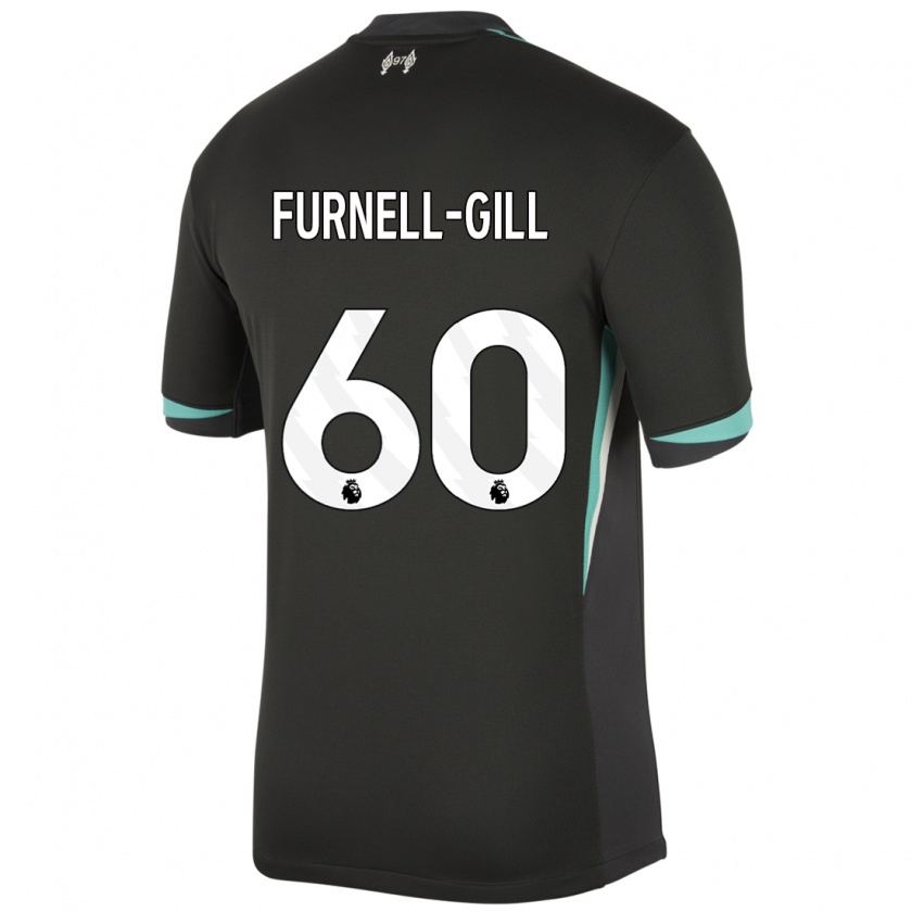 Kandiny Hombre Camiseta Luca Furnell-Gill #60 Negro Antracita Blanco 2ª Equipación 2024/25 La Camisa Chile