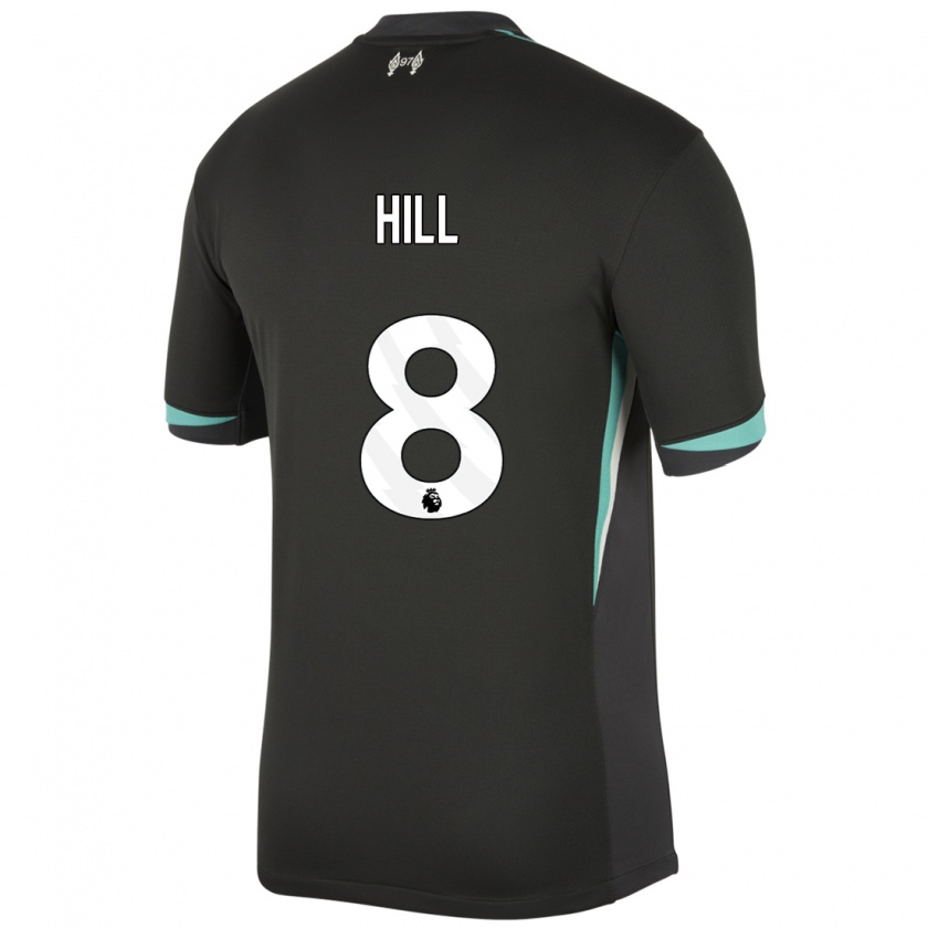 Kandiny Hombre Camiseta Tom Hill #8 Negro Antracita Blanco 2ª Equipación 2024/25 La Camisa Chile