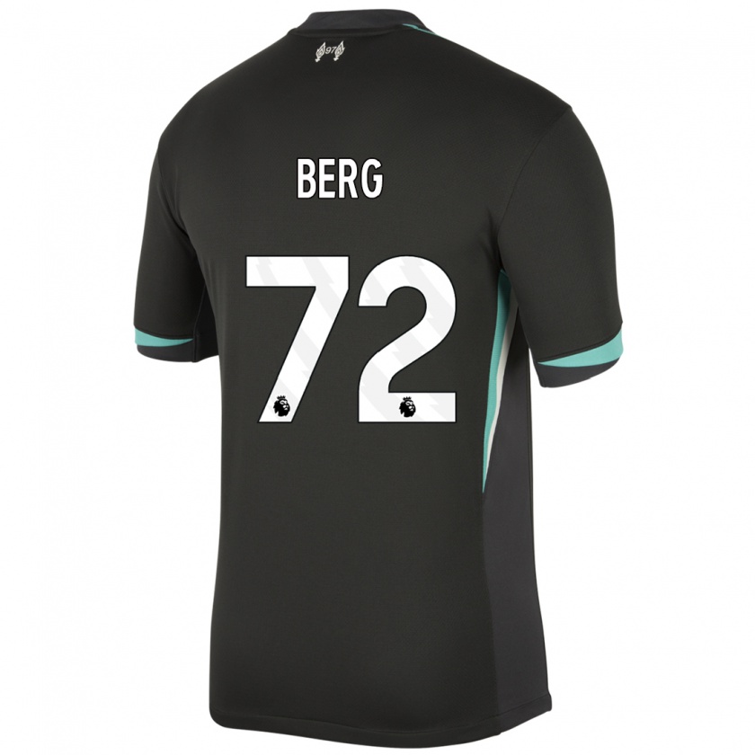 Kandiny Hombre Camiseta Sepp Van Den Berg #72 Negro Antracita Blanco 2ª Equipación 2024/25 La Camisa Chile