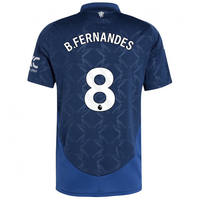 Kandiny Hombre Camiseta Bruno Fernandes #8 Índigo 2ª Equipación 2024/25 La Camisa Chile