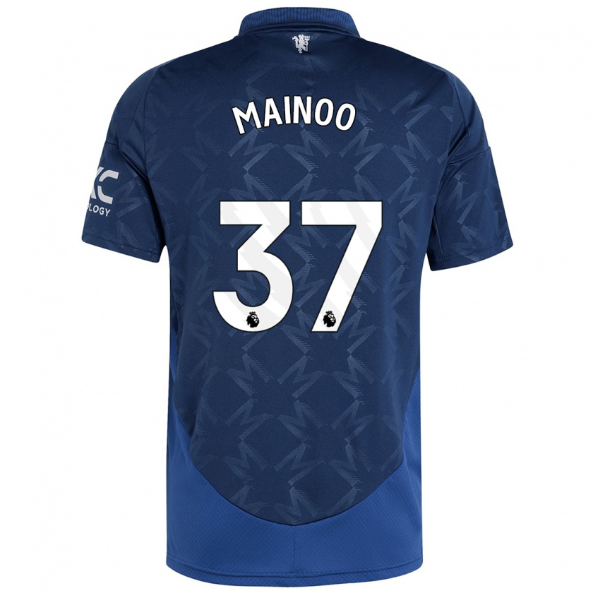 Kandiny Hombre Camiseta Kobbie Mainoo #37 Índigo 2ª Equipación 2024/25 La Camisa Chile