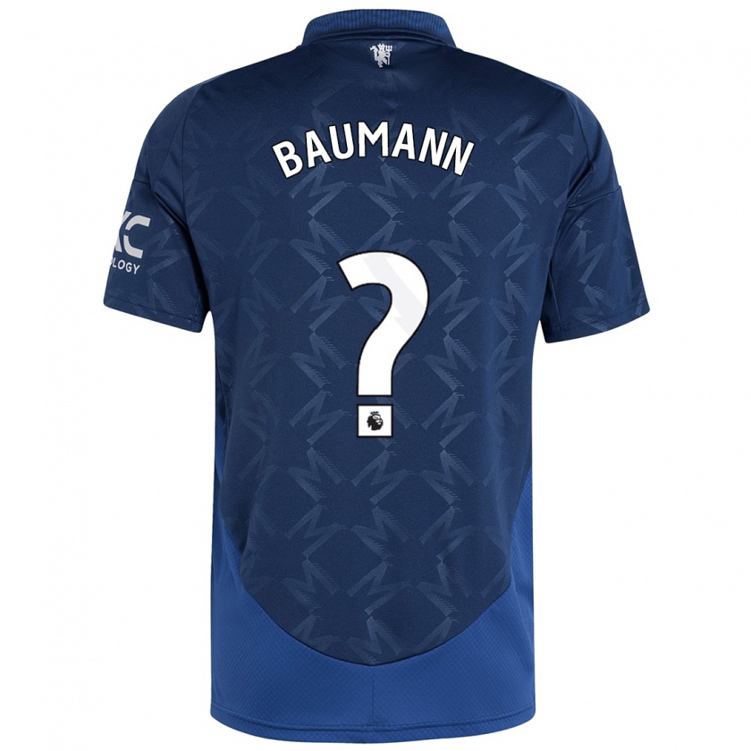 Kandiny Hombre Camiseta Zach Baumann #0 Índigo 2ª Equipación 2024/25 La Camisa Chile