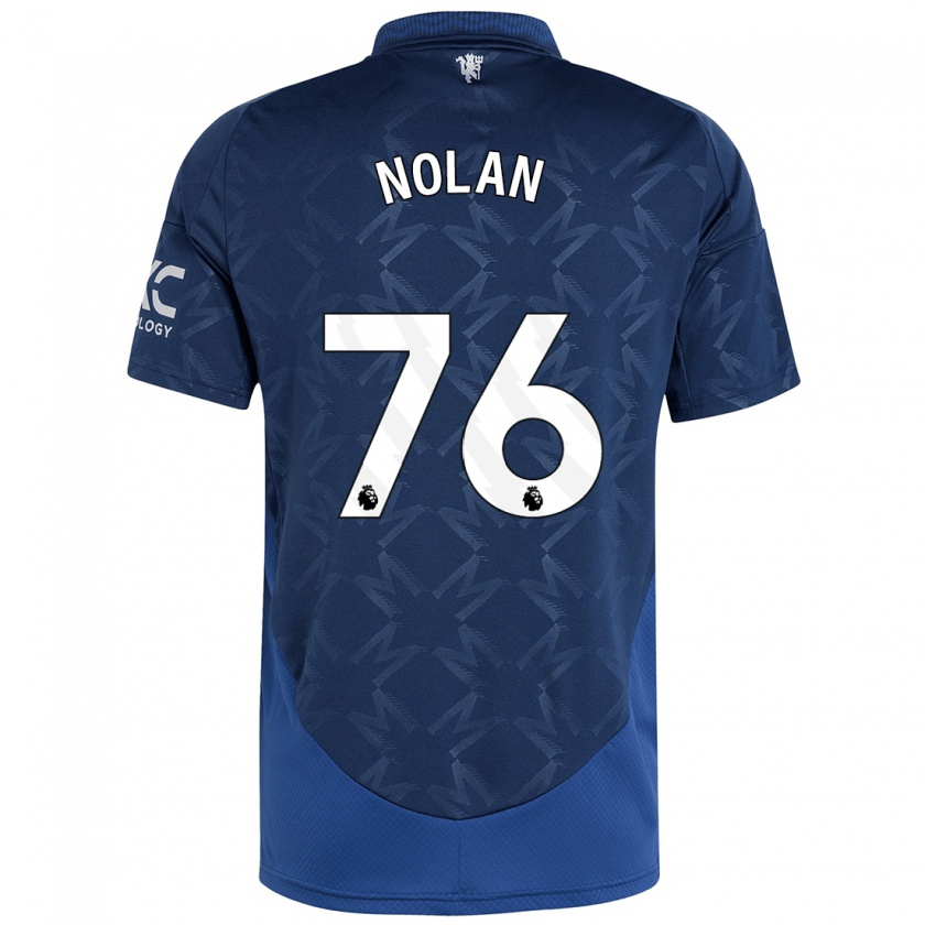 Kandiny Hombre Camiseta James Nolan #76 Índigo 2ª Equipación 2024/25 La Camisa Chile