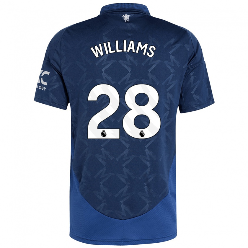 Kandiny Hombre Camiseta Rachel Williams #28 Índigo 2ª Equipación 2024/25 La Camisa Chile