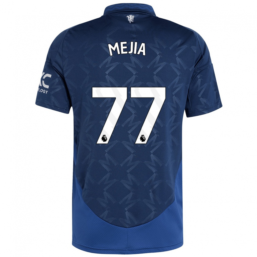 Kandiny Hombre Camiseta Mateo Mejia #77 Índigo 2ª Equipación 2024/25 La Camisa Chile