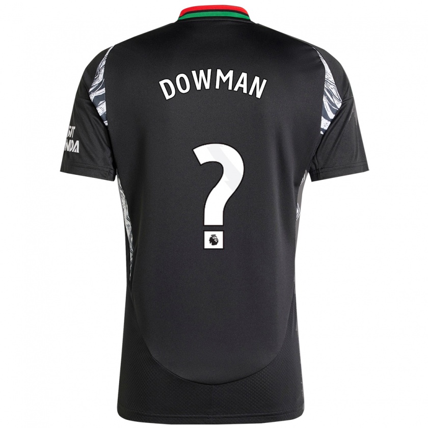 Kandiny Hombre Camiseta Max Dowman #0 Negro 2ª Equipación 2024/25 La Camisa Chile