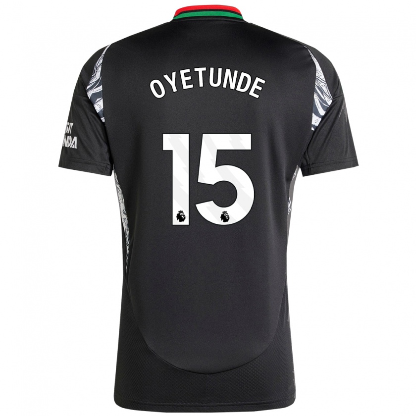 Kandiny Hombre Camiseta Daniel Oyetunde #15 Negro 2ª Equipación 2024/25 La Camisa Chile