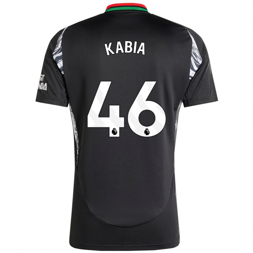 Kandiny Hombre Camiseta Ismeal Kabia #46 Negro 2ª Equipación 2024/25 La Camisa Chile