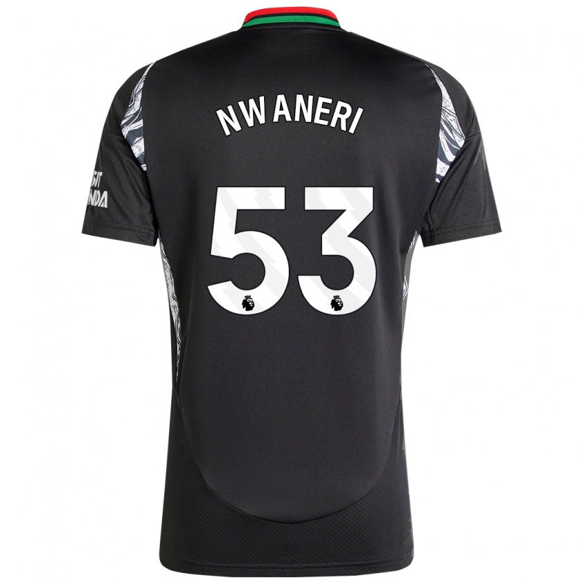 Kandiny Hombre Camiseta Ethan Nwaneri #53 Negro 2ª Equipación 2024/25 La Camisa Chile