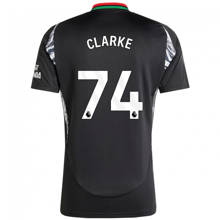 Kandiny Hombre Camiseta Brayden Clarke #74 Negro 2ª Equipación 2024/25 La Camisa Chile