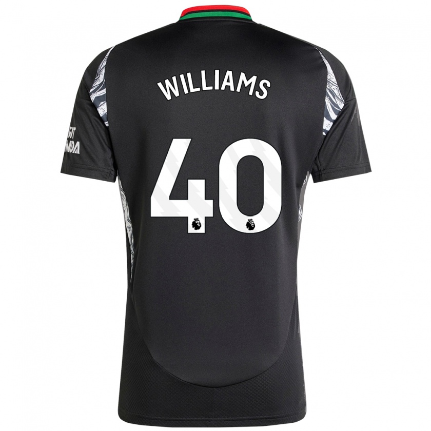 Kandiny Hombre Camiseta Naomi Williams #40 Negro 2ª Equipación 2024/25 La Camisa Chile