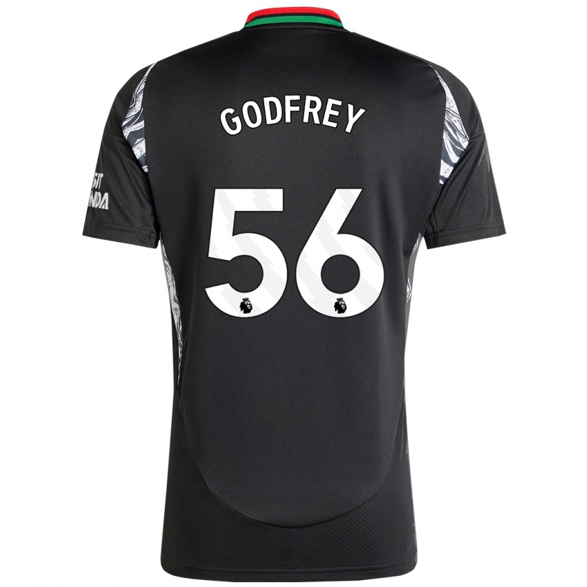 Kandiny Hombre Camiseta Freya Godfrey #56 Negro 2ª Equipación 2024/25 La Camisa Chile