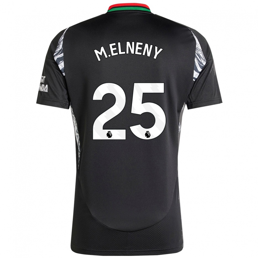 Kandiny Hombre Camiseta Mohamed Elneny #25 Negro 2ª Equipación 2024/25 La Camisa Chile