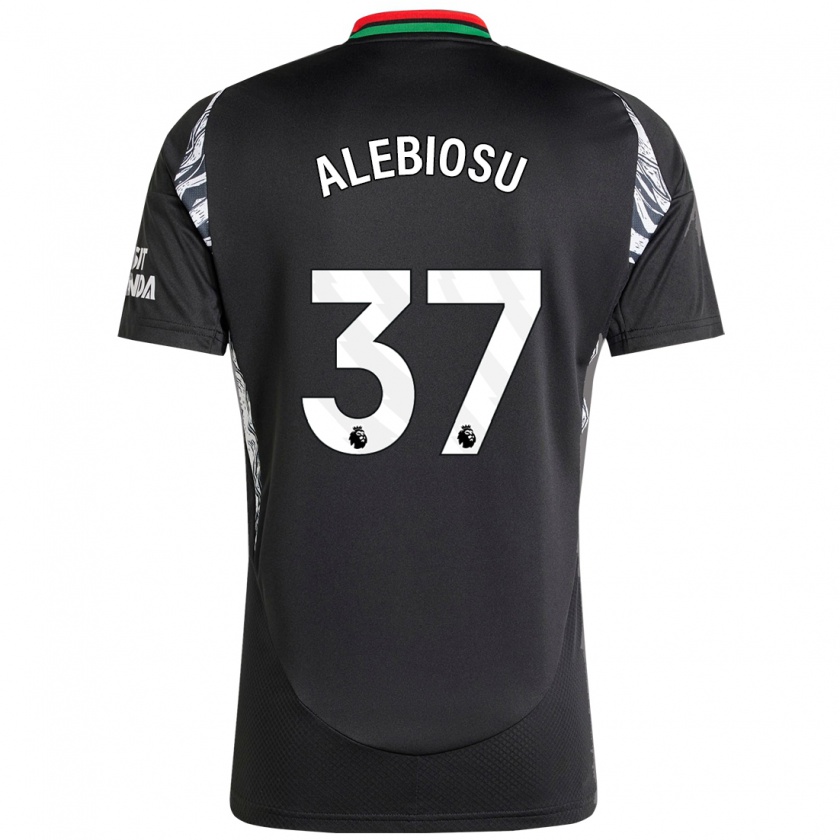 Kandiny Hombre Camiseta Ryan Alebiosu #37 Negro 2ª Equipación 2024/25 La Camisa Chile