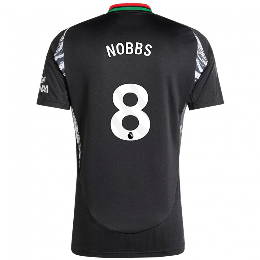 Kandiny Hombre Camiseta Nobbs #8 Negro 2ª Equipación 2024/25 La Camisa Chile