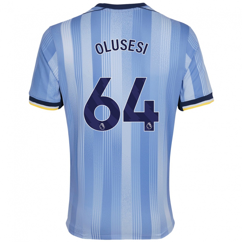 Kandiny Hombre Camiseta Callum Olusesi #64 Azul Claro 2ª Equipación 2024/25 La Camisa Chile