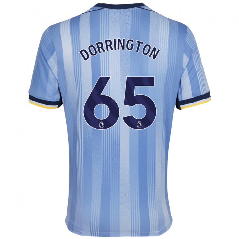 Kandiny Hombre Camiseta Alfie Dorrington #65 Azul Claro 2ª Equipación 2024/25 La Camisa Chile