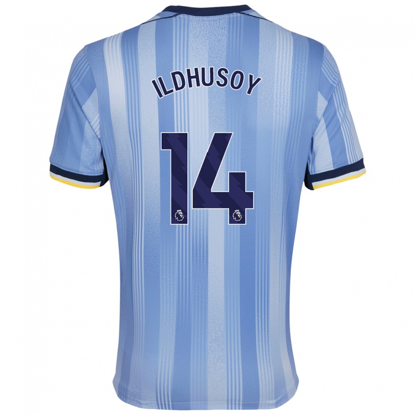 Kandiny Hombre Camiseta Celin Bizet Ildhusøy #14 Azul Claro 2ª Equipación 2024/25 La Camisa Chile