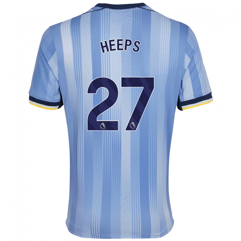 Kandiny Hombre Camiseta Eleanor Heeps #27 Azul Claro 2ª Equipación 2024/25 La Camisa Chile