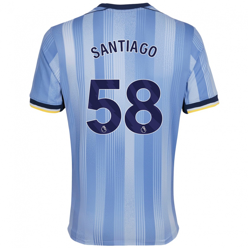 Kandiny Hombre Camiseta Yago Santiago #58 Azul Claro 2ª Equipación 2024/25 La Camisa Chile