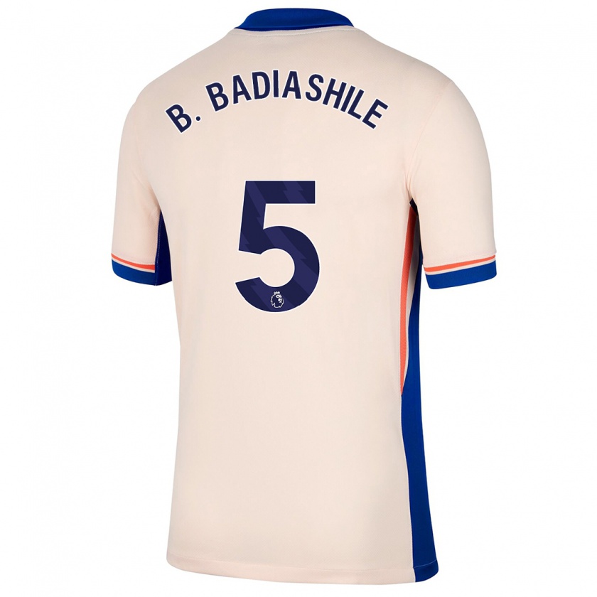 Kandiny Hombre Camiseta Benoît Badiashile #5 Beige Claro 2ª Equipación 2024/25 La Camisa Chile