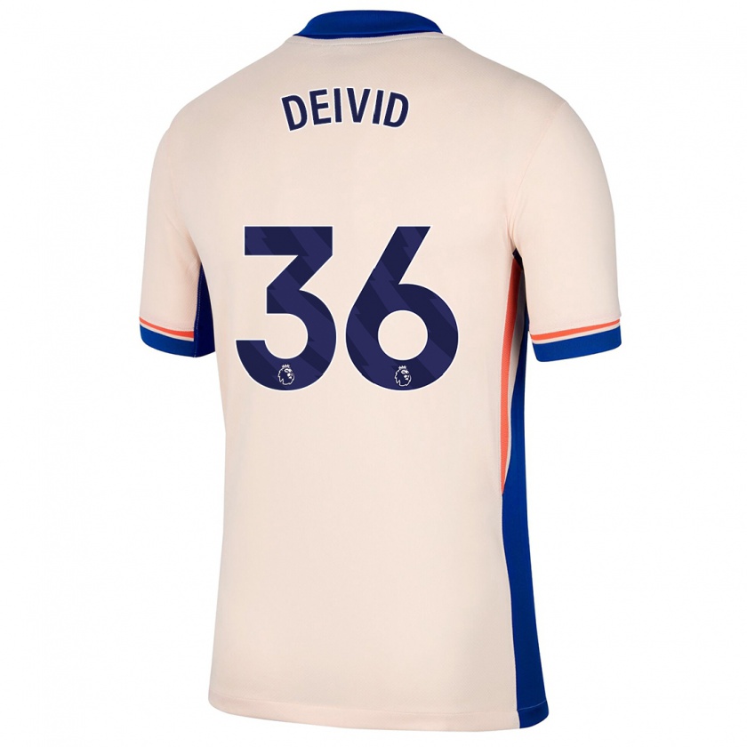 Kandiny Hombre Camiseta Deivid Washington #36 Beige Claro 2ª Equipación 2024/25 La Camisa Chile