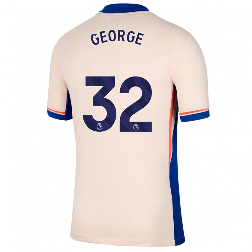 Kandiny Hombre Camiseta Tyrique George #32 Beige Claro 2ª Equipación 2024/25 La Camisa Chile