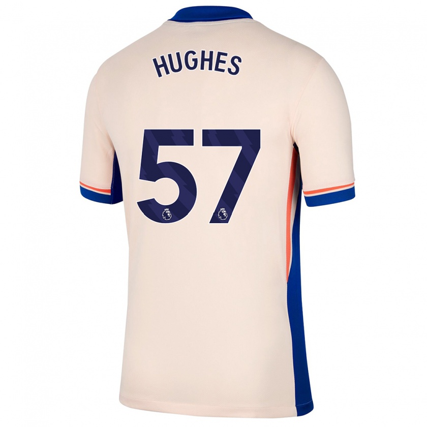 Kandiny Hombre Camiseta Brodi Hughes #57 Beige Claro 2ª Equipación 2024/25 La Camisa Chile