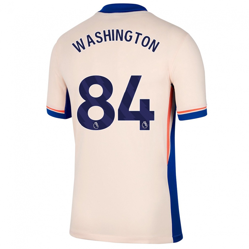 Kandiny Hombre Camiseta Marcell Washington #84 Beige Claro 2ª Equipación 2024/25 La Camisa Chile