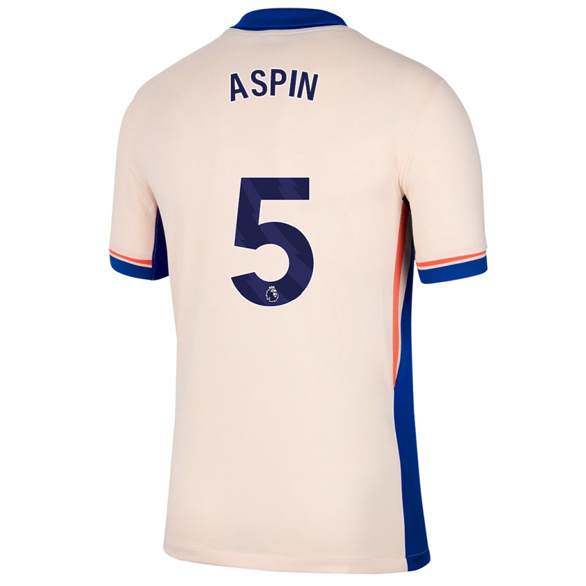 Kandiny Hombre Camiseta Brooke Aspin #5 Beige Claro 2ª Equipación 2024/25 La Camisa Chile