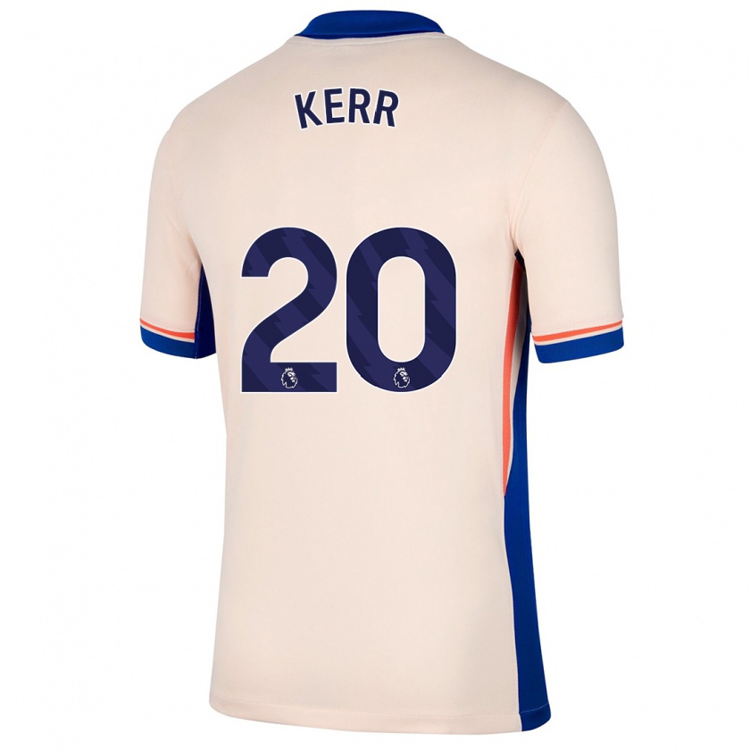 Kandiny Hombre Camiseta Sam Kerr #20 Beige Claro 2ª Equipación 2024/25 La Camisa Chile