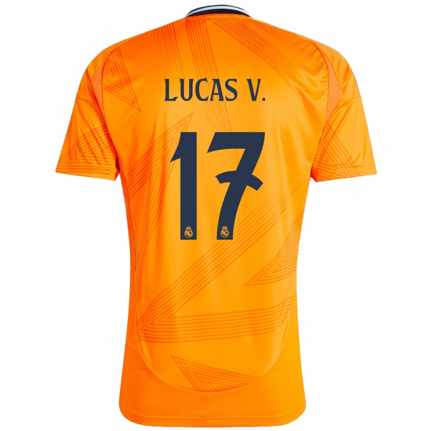 Kandiny Hombre Camiseta Lucas Vázquez #17 Naranja 2ª Equipación 2024/25 La Camisa Chile