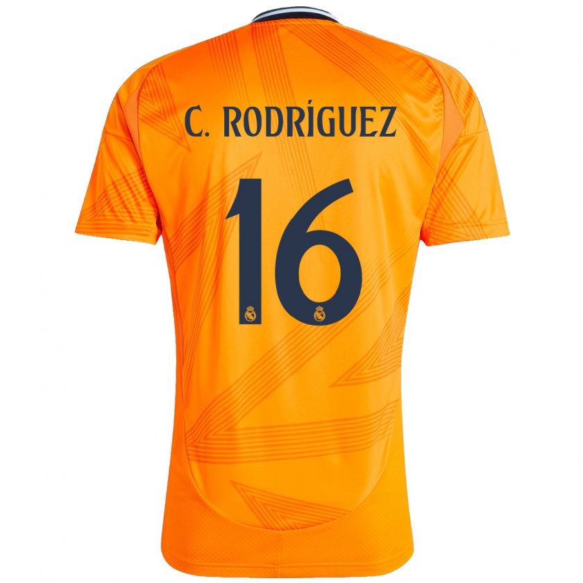 Kandiny Hombre Camiseta Carlos Rodríguez #16 Naranja 2ª Equipación 2024/25 La Camisa Chile