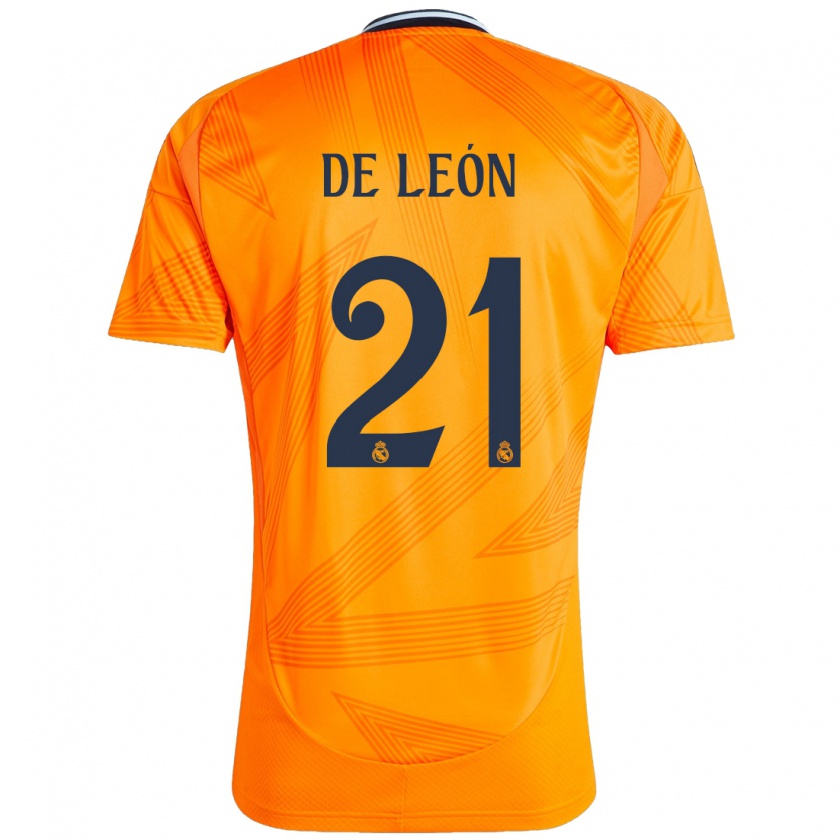 Kandiny Hombre Camiseta Jeremy De León #21 Naranja 2ª Equipación 2024/25 La Camisa Chile