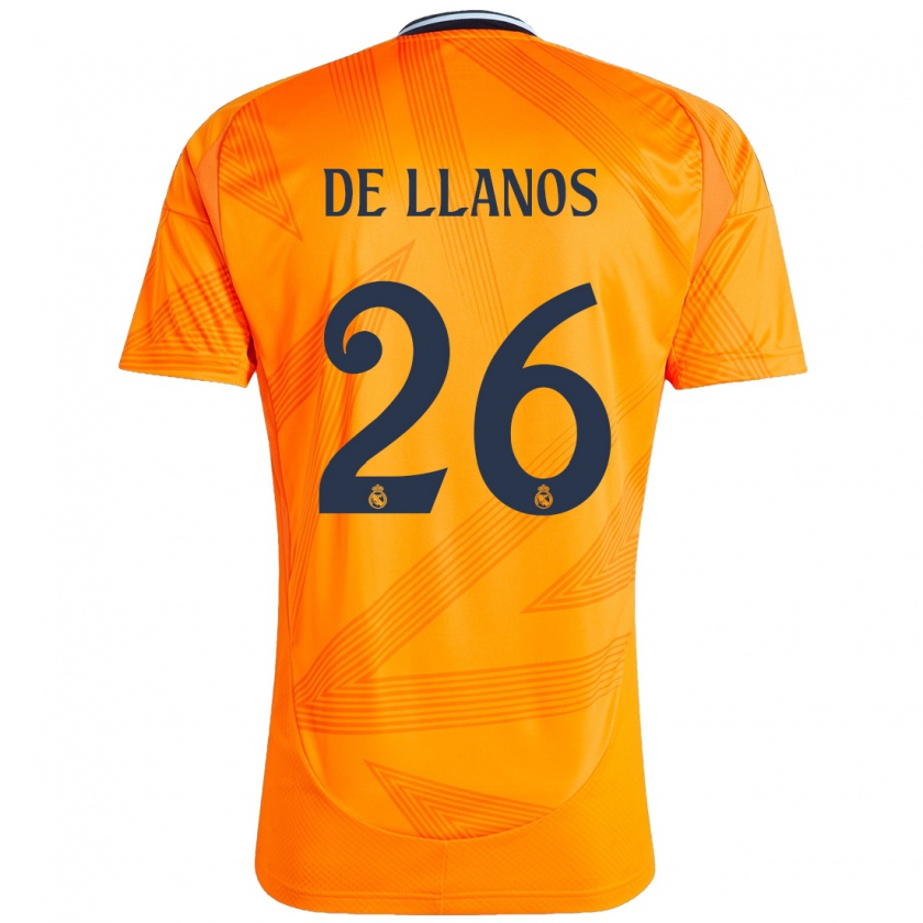 Kandiny Hombre Camiseta Hugo De Llanos #26 Naranja 2ª Equipación 2024/25 La Camisa Chile