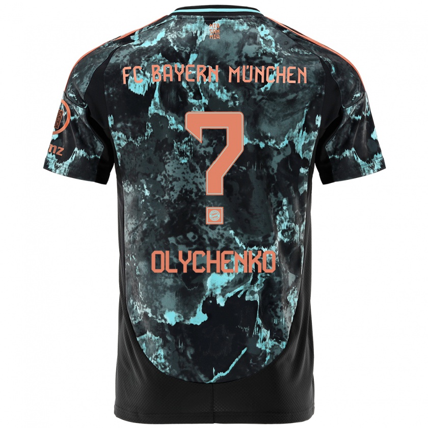 Kandiny Hombre Camiseta Bogdan Olychenko #0 Negro 2ª Equipación 2024/25 La Camisa Chile