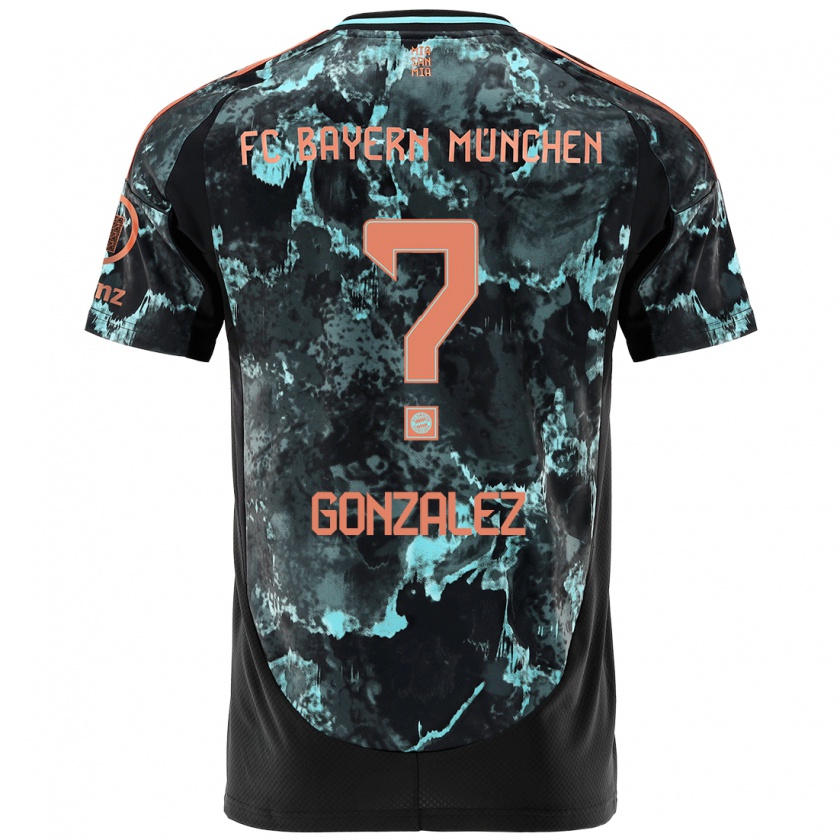 Kandiny Hombre Camiseta Gabriel Gonzalez #0 Negro 2ª Equipación 2024/25 La Camisa Chile