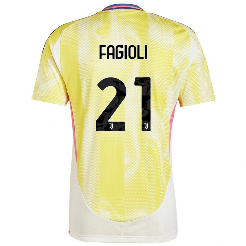 Kandiny Hombre Camiseta Nicolò Fagioli #21 Amarillo Solar 2ª Equipación 2024/25 La Camisa Chile